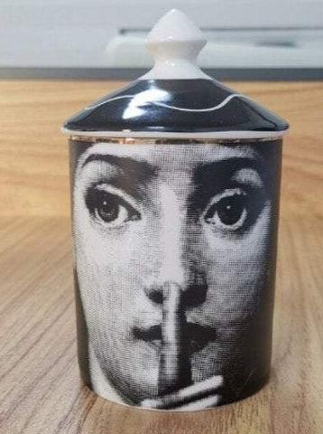 EU Jar Candle Holder with Lid - Many Lips