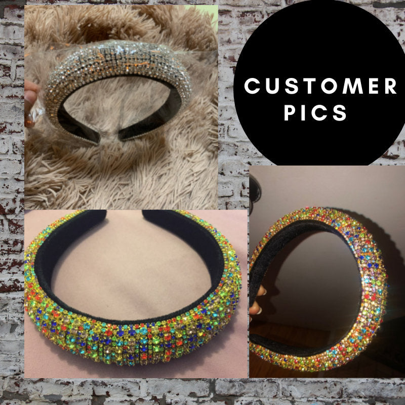 Bejeweled Baroque Rhinestone Headband - Multi-color