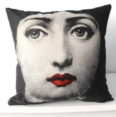 45x45cm Italian Design Pillow Cover - Red Lips