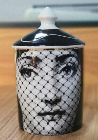 EU Jar Candle Holder with Gold Lid - Mesh Face
