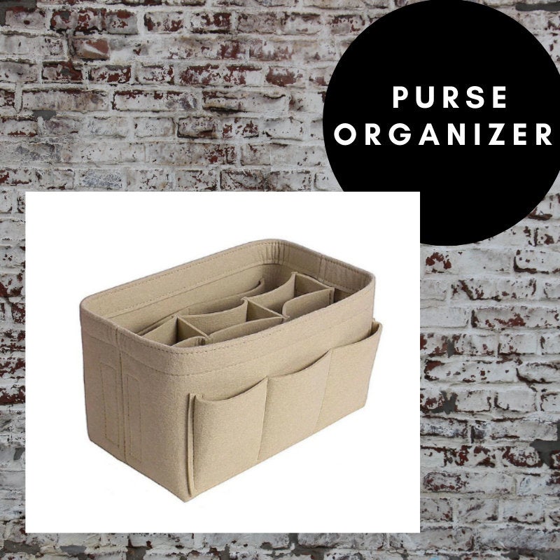 Purse Insert, Handbag Organizer, Felt material, Organize your handbag contents, Multi compartment Purse insert, Makeup Organizer