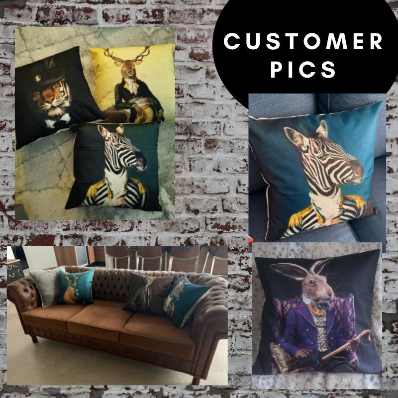 1 pc, 45x45cm Animal Portraits Pillow Cover - Bull dog