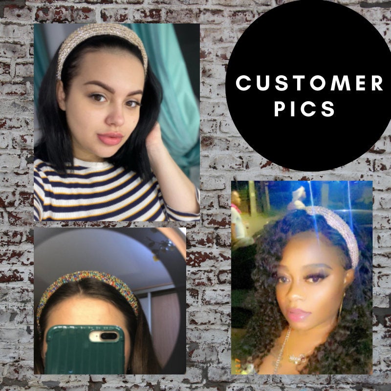 Bejeweled Baroque Rhinestone Headband - Multi-color