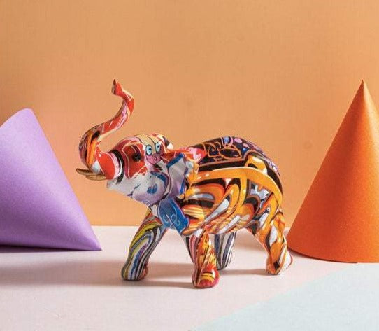 Graffiti Animal Statue - Elephant