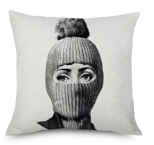 45x45cm Italian Design Pillow Cover - Grey Beanie