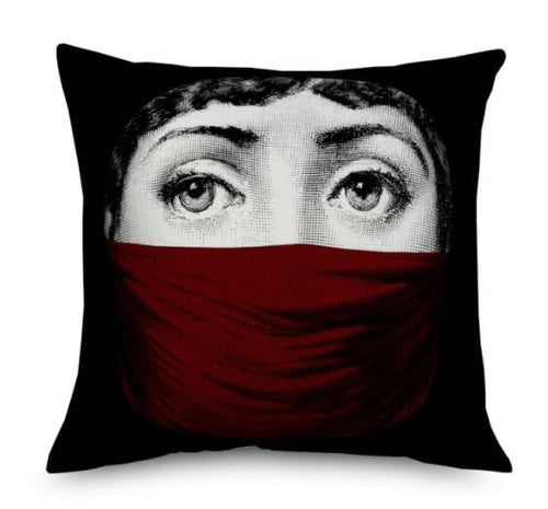 45x45cm Italian Design Pillow Cover - Red Scarf