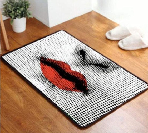 EU Anti Skid Floor Mat - Red Lips