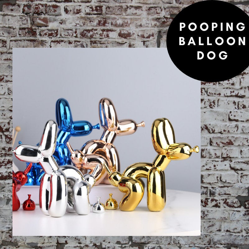 Pooping Balloon Dog - Rose Gold