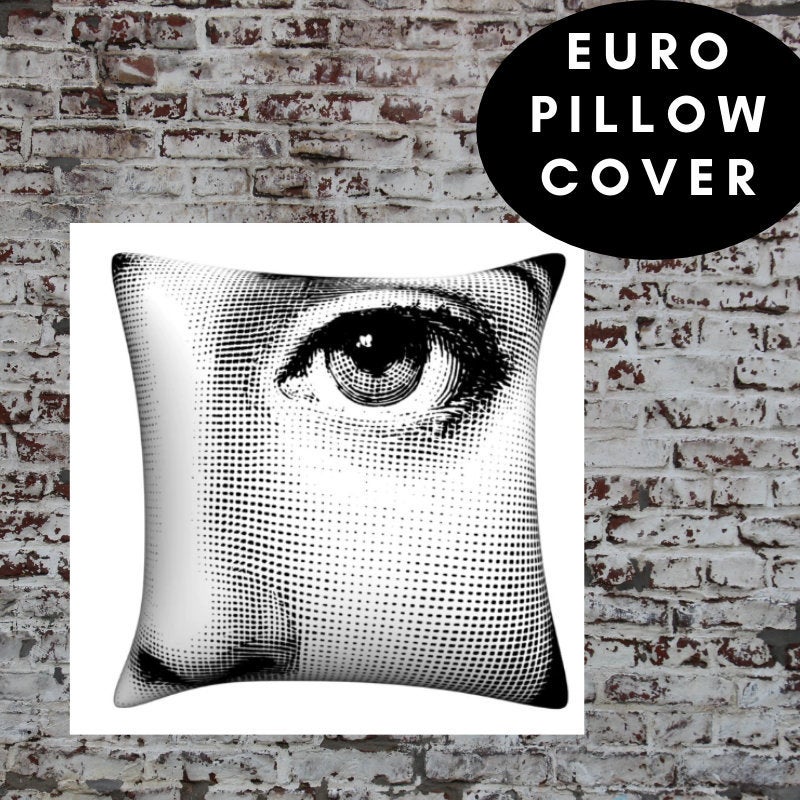 45x45cm Italian Design Pillow Cover - Eye + Nose