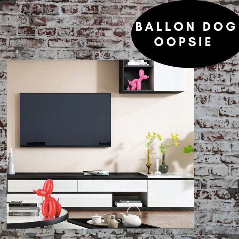 Pooping Balloon Dog Canvas - Mint Green