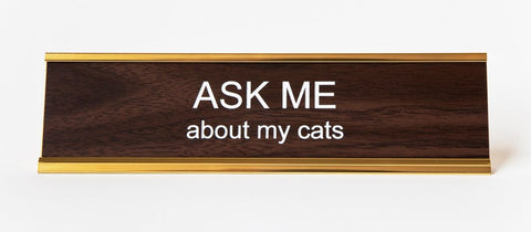 MY DOG IS MY THERAPIST - Name Desk Plate