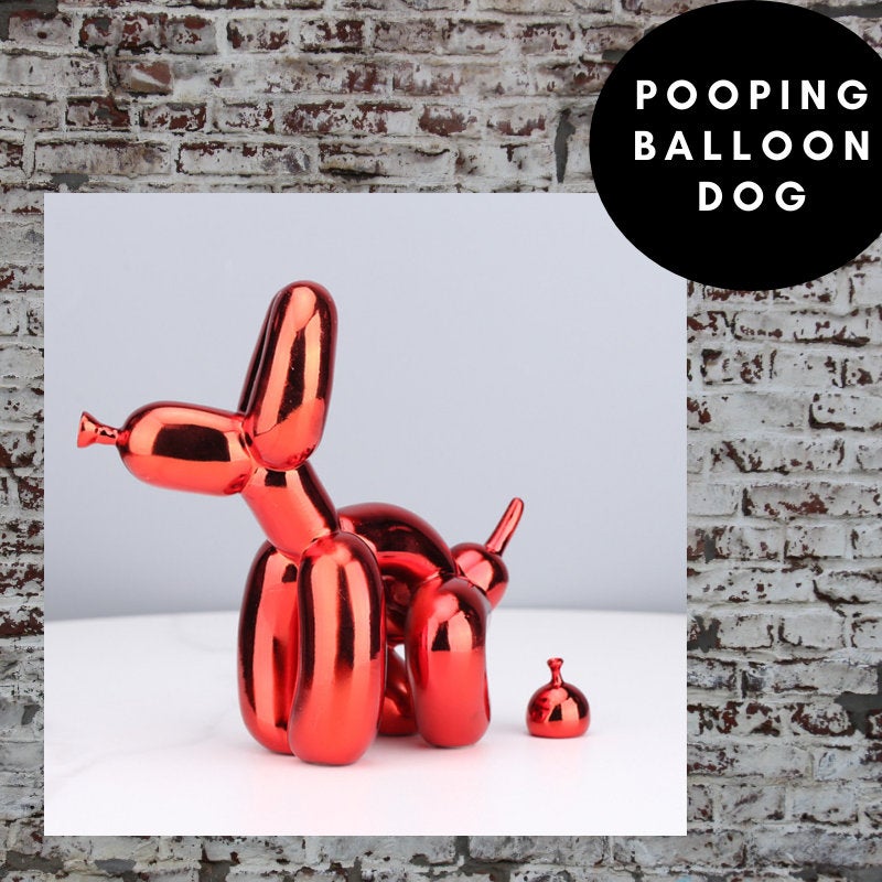Pooping Balloon Dog - Blue