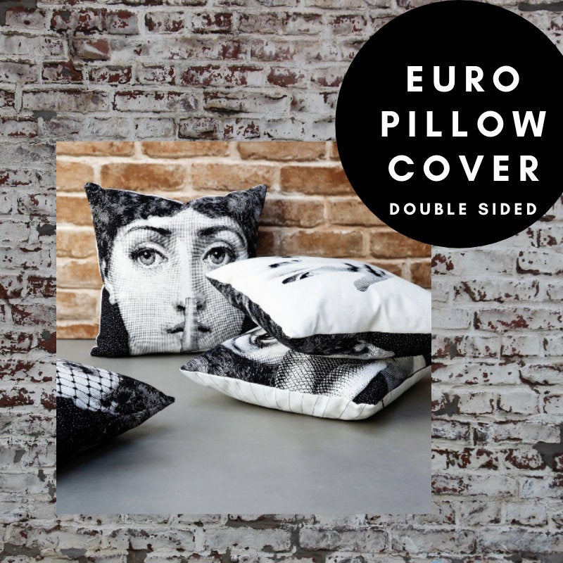 45x45cm Double Sided Pillow Cover - Mesh + Face