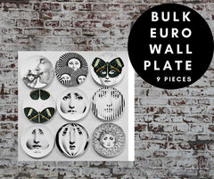 9 pc, Euro Style Wall Plate - Gold Theme