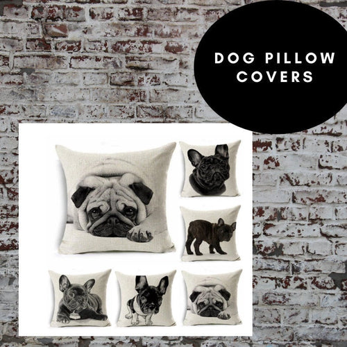 45x45cm Frenchie Dog Pillow Cover - Frenchie 1