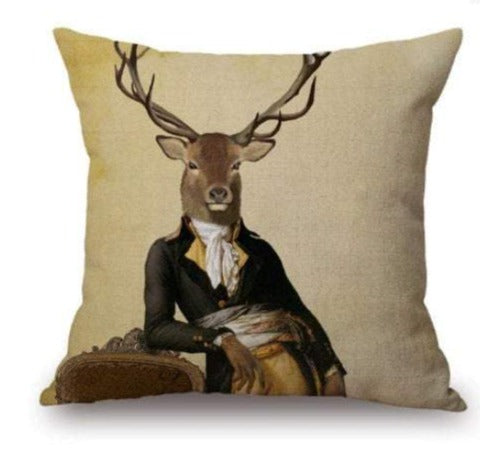 1 pc, 45x45cm Animal Portraits Pillow Cover - Deer