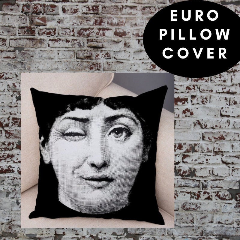 45x45cm Italian Design Pillow Cover - Eye + Nose