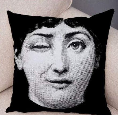 45x45cm Italian Design Pillow Cover - Winking