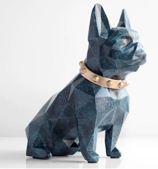 French Bull Dog Table Top - Dark Blue/Black