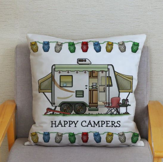 45x45cm Happy Campers Pillow Cover - Campervan 6
