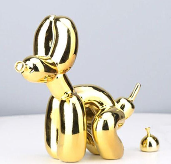 Pooping Balloon Dog - Gold