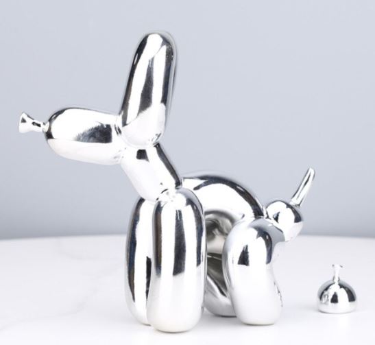 Pooping Balloon Dog - Silver
