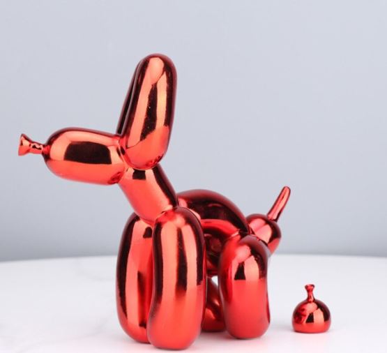 Pooping Balloon Dog - Red