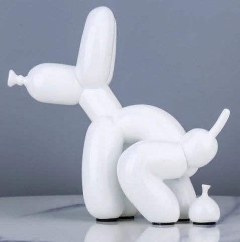 Pooping Balloon Dog Canvas - Hot Pink