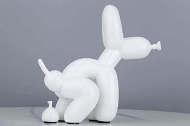 Pooping Balloon Dog Canvas - Mint Green