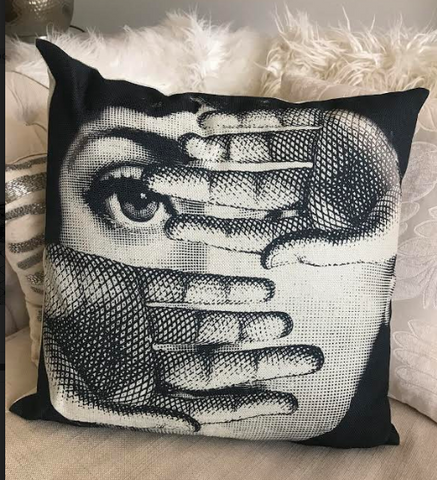 45x45cm Italian Design Pillow Cover - Large Eye Left