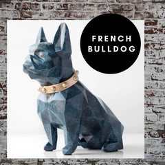 French Bull Dog Table Top - Dark Blue/Black