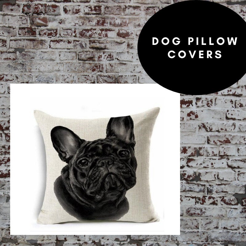 45x45cm Dog Pillow Cover - Pug