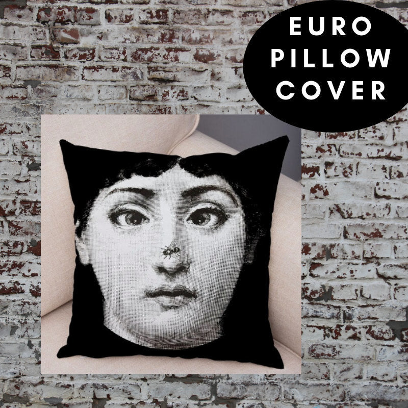45x45cm Italian Design Pillow Cover - Eye + Nose