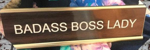 BOSS LADY - Name Desk Plate