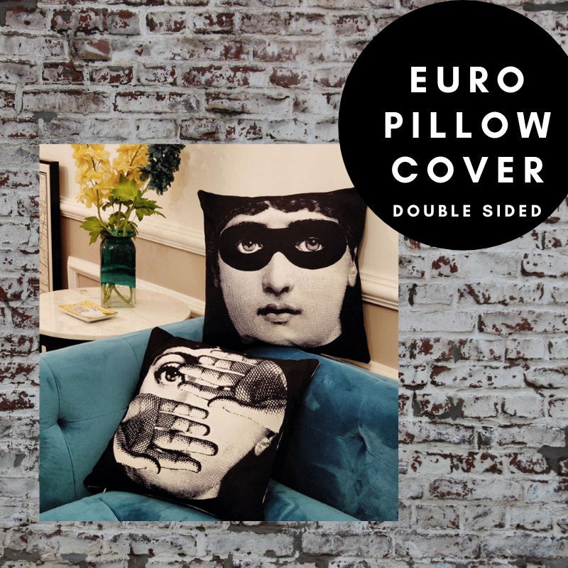 45x45cm Double Sided Pillow Cover - Mesh + Face