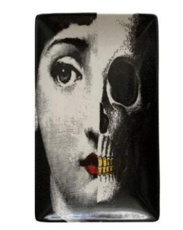 17.5x10.5cm EU Rectangle Plate Decorative - Skull