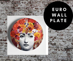 8 inch EU Wall Plate Decorative - Pink Mask