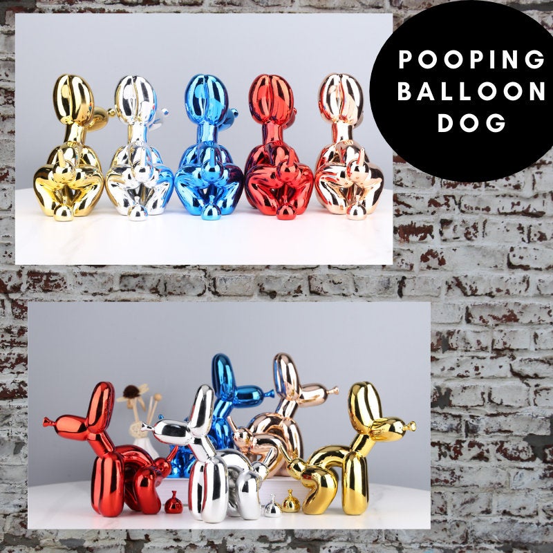 Pooping Balloon Dog - Gold