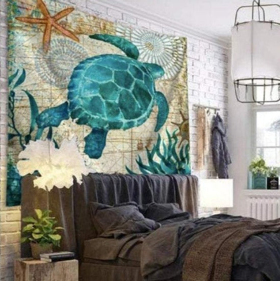 Boho Wall Tapestry - Turtle