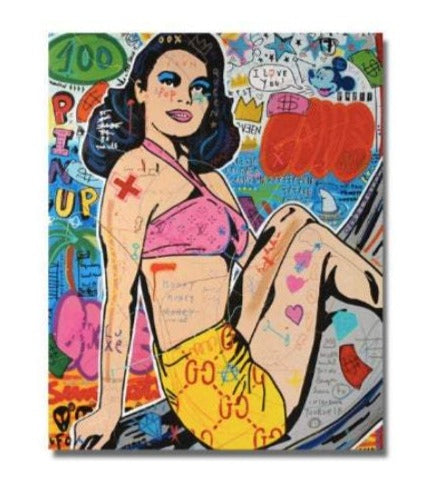 Pin-up Painter Canvas - Pop Art 1