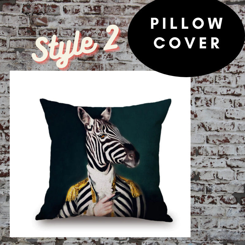 1 pc, 45x45cm Animal Portraits Pillow Cover - Bull dog