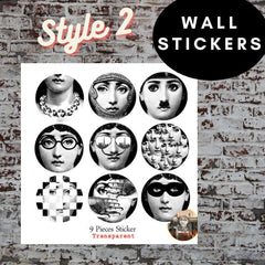 9 pc, Euro Style Wall Stickers- Key Hole