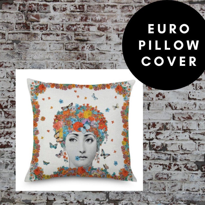 45x45cm Italian Design Pillow Cover - Floral Border