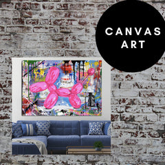 Balloon Dog Canvas Painting - Extra Large