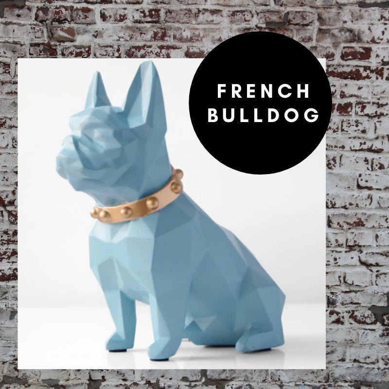 French Bull Dog Table Top - Dark Blue/Black