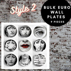 9 pc, Euro Style Wall Plate - Set 3