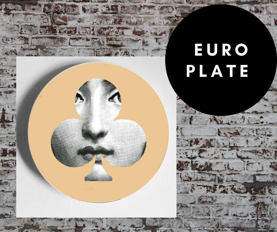 8 inch EU GOLD Wall Plate Decorative - Crack