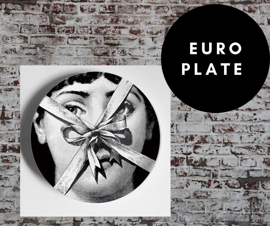 8 or 10 inch EU Wall Plate Decorative - Puzzle Face