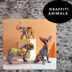 Graffiti Animal Statue - Chihuahua