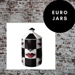 EU Jar Candle Holder with Lid - Many Lips